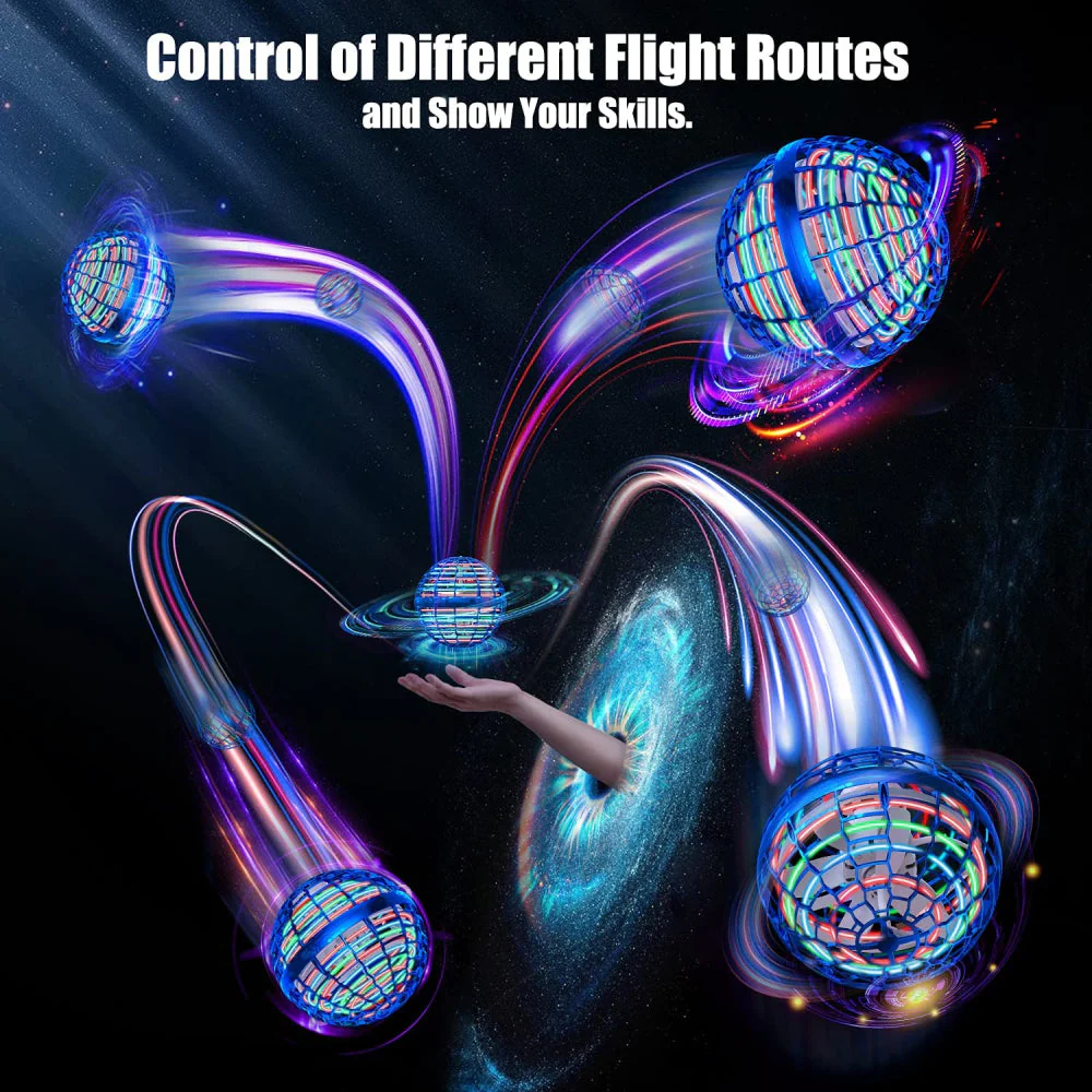 360° Rotating Hand Controlled Flying Ball Spinner Drone Helicopter - Image 3