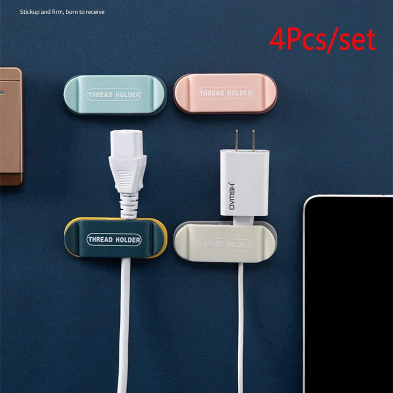 4pcs Creative Sticky Cable Organizer Clips - Image 3