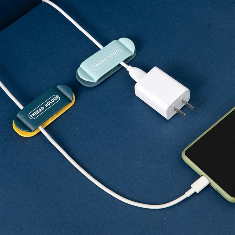4pcs Creative Sticky Cable Organizer Clips - Image 1