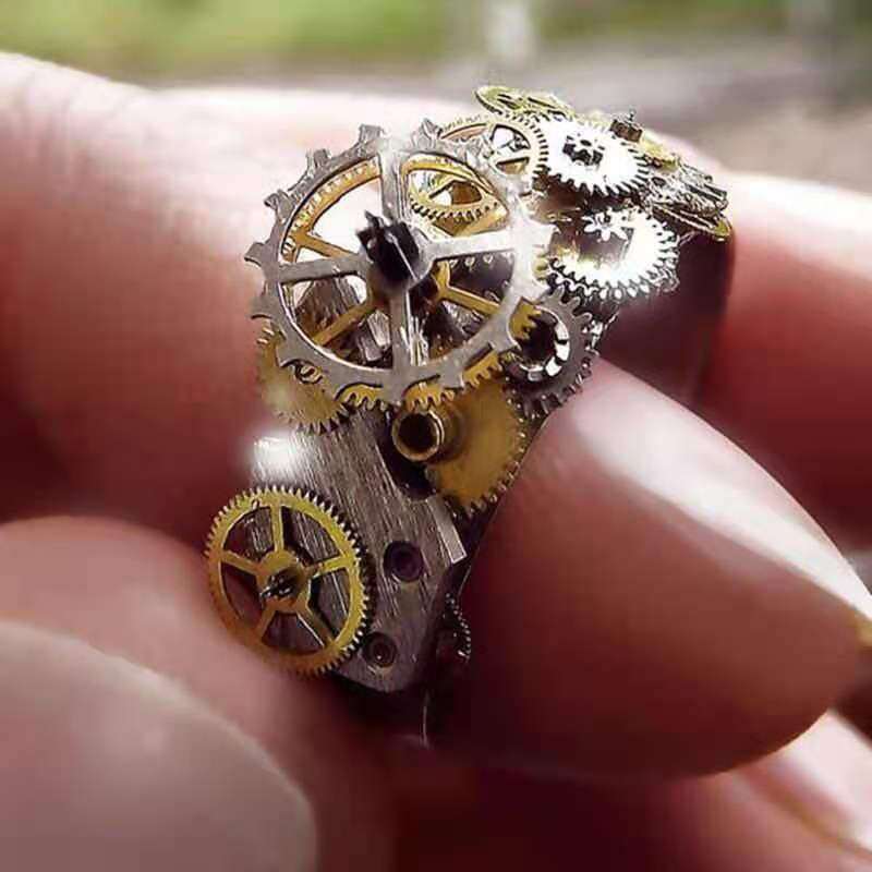 Creative Gold Plated Mechanical Unisex Ring - Image 1