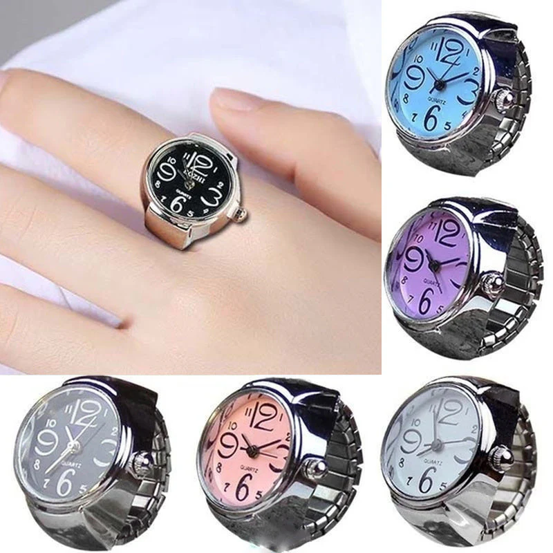 Creative Quartz Stainless Steel Watch Ring - Image 2
