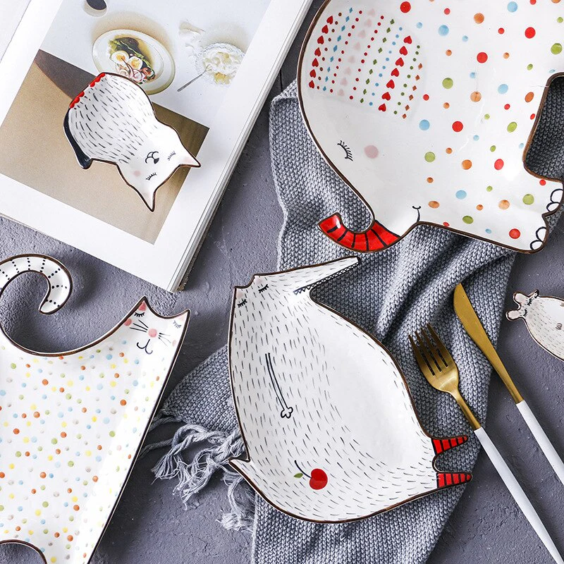 Ceramic Creative Cute Animal Breakfast Plates - Image 1
