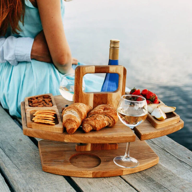 Portable Outdoor Picnic Folding Serving Tray - Image 2