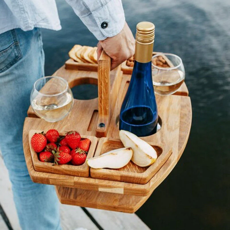 Portable Outdoor Picnic Folding Serving Tray - Image 3