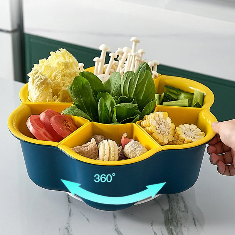 Rotating Drain Basket Snack Tray - Image 1