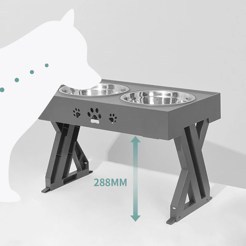 Adjustable Pet Double Food Bowl - Image 3