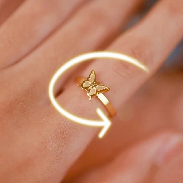 Fidget Spinner Rotating Women Ring - Image 2
