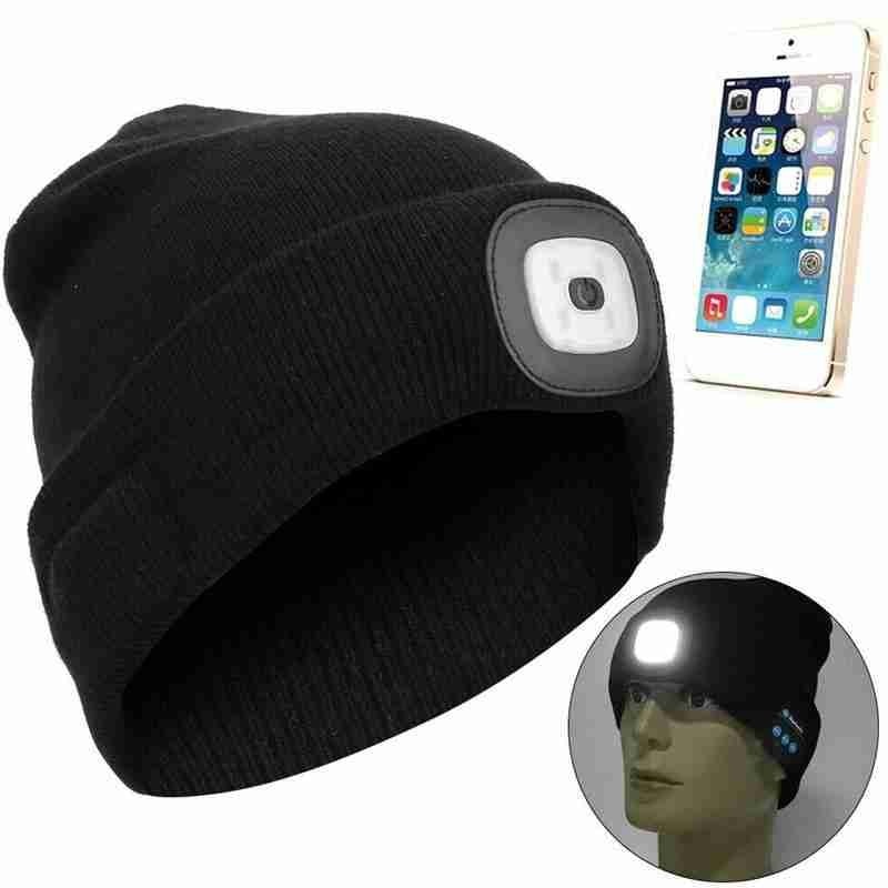 Unisex Bluetooth Speaker Headlamp Beanie Hat - Image 2