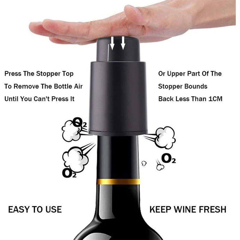 Reusable Vacuum Wine Bottle Stopper - Image 2