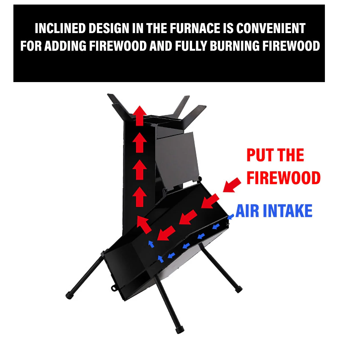 Stainless Steel Titanium Foldable Rocket Grill - Image 3
