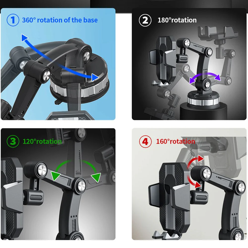 Adjustable Car Dashboard Long Neck Phone Holder - Image 2