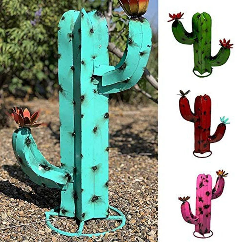 Garden Metal Art Cactus Decor - Image 3