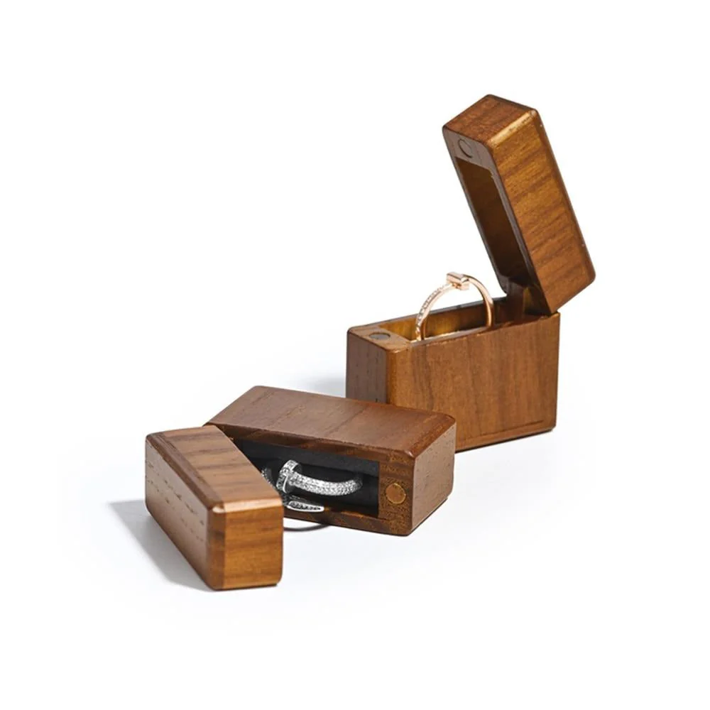 Unique Mini Wooden Ring Box - Image 1