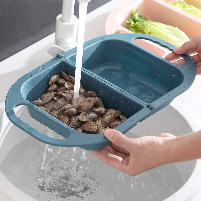 Collapsible Folding Fruit Vegetable Washing Drainer Basket - Image 3
