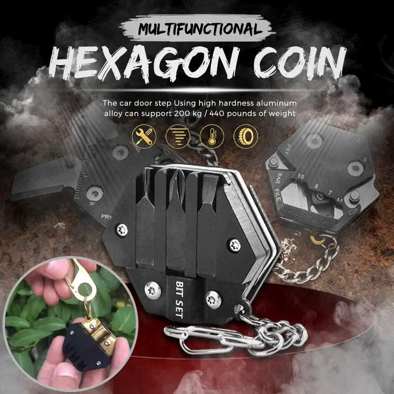 Multifunctional Hexagon Outdoor EDC Survival Tool - Image 2