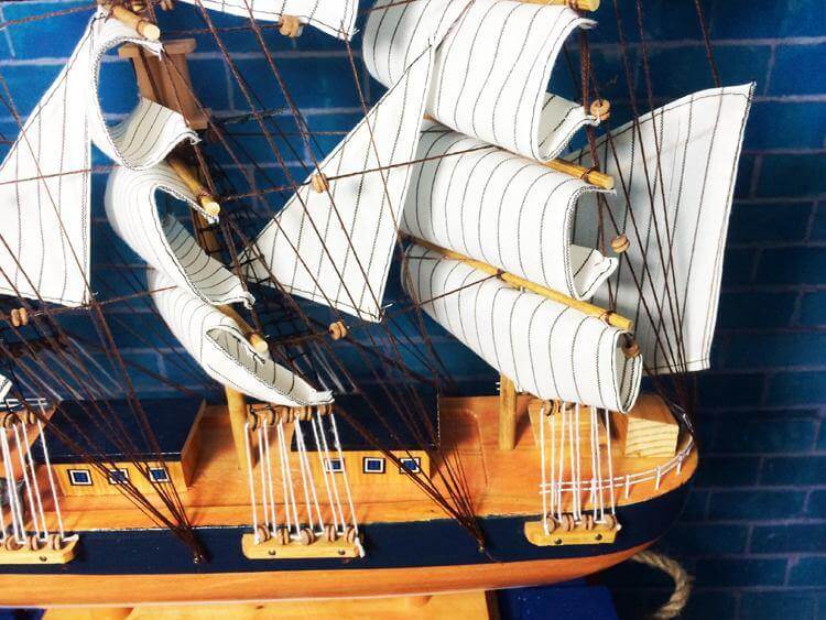 Wooden Sailing Ship Nautical Decor - Image 3