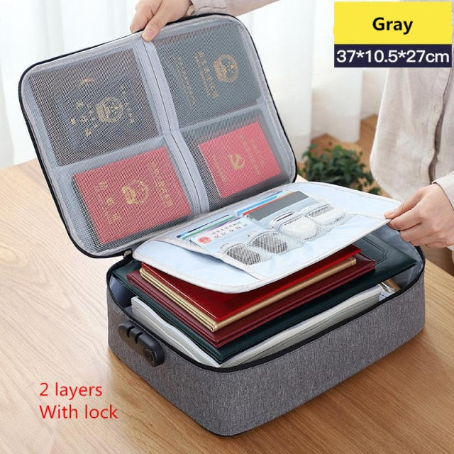Multi-Layer Large Travel Document Bag - Image 3