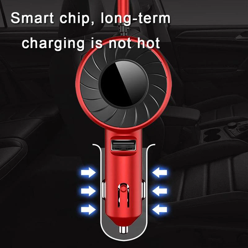 Retractable Car Lighter Fast Charger Cable - Image 3