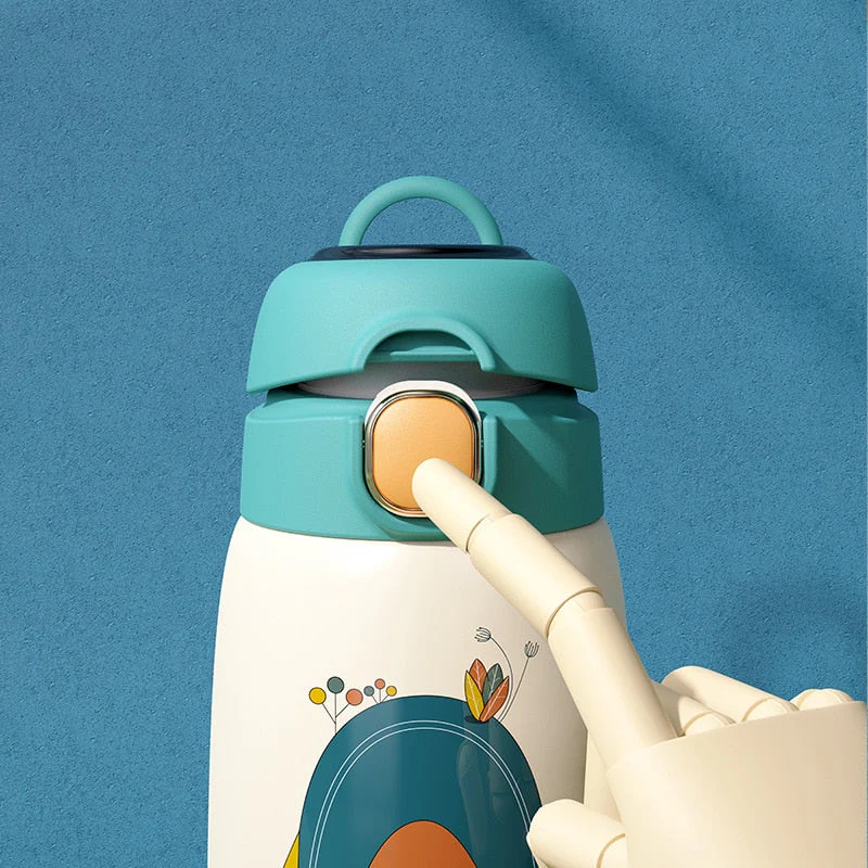 Cartoon Kids Temperature Display Thermos Bottle - Image 3