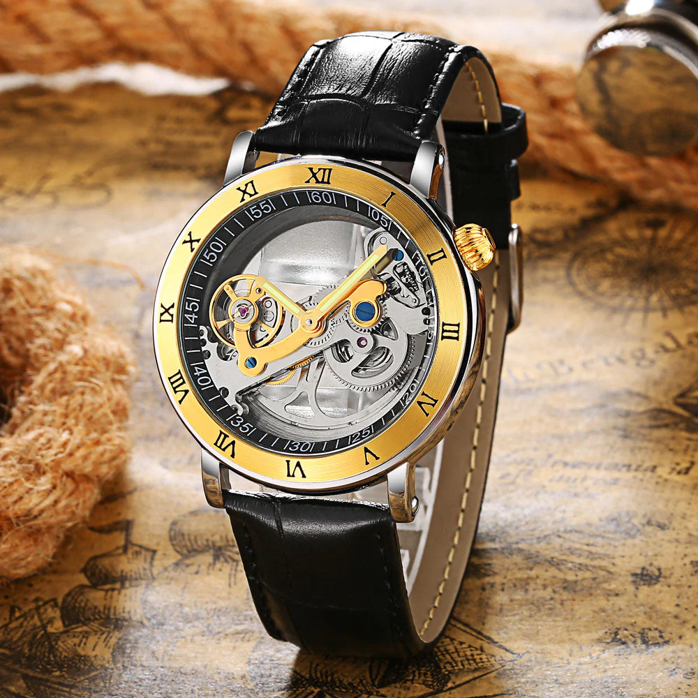 Business Hollow Transparent Mechanical Men Watch - Image 1