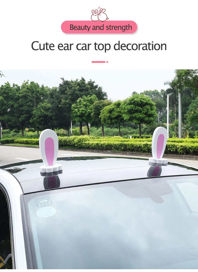 Cute Car Ear Exterior Roof Stickers - Image 2