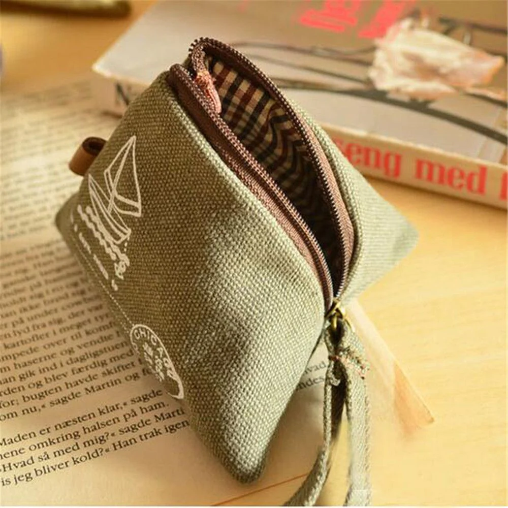 Canvas Triangle Mini Wallet - Image 2