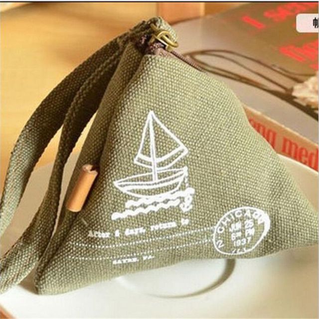 Canvas Triangle Mini Wallet - Image 3