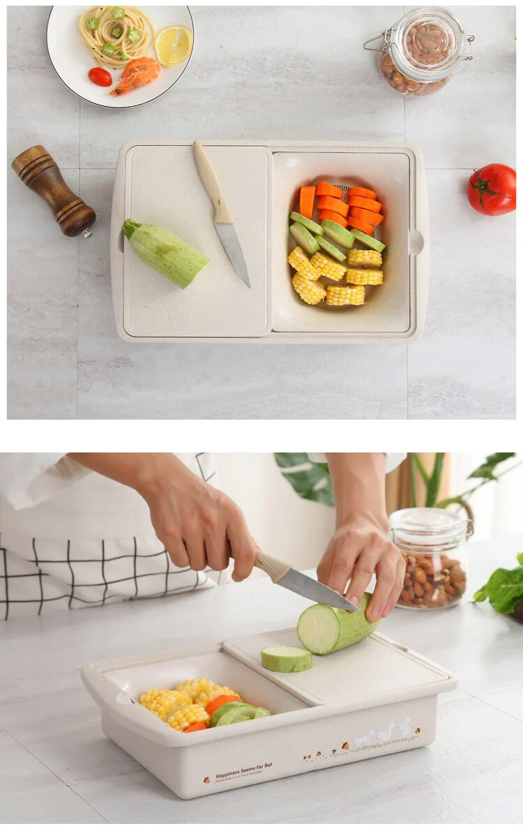 Multifunctional Storage Basket Cutting Board - Image 2