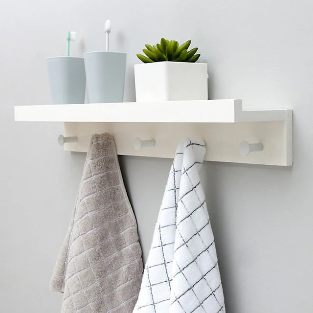Wall Mounted Wooden Simple Shelf Rack - Image 2