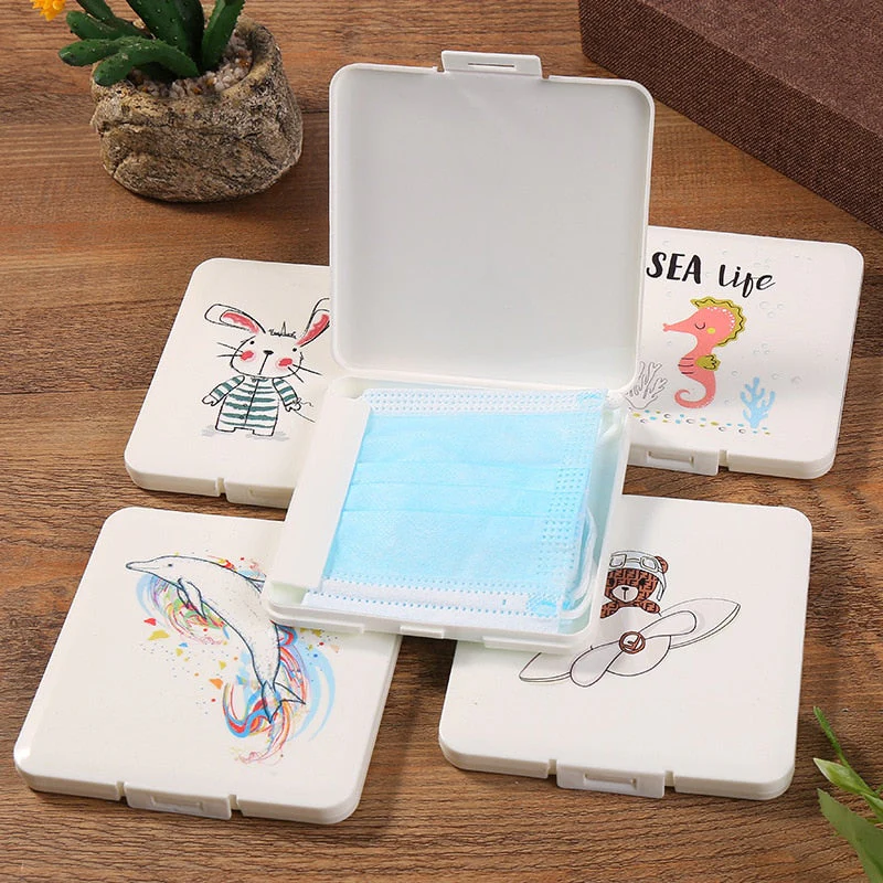 Cute Cartoon Mask Storage Box - Image 2