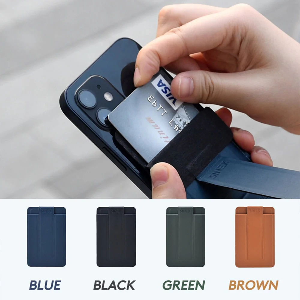 Magnetic Leather Foldable Wallet Phone Holder - Image 2