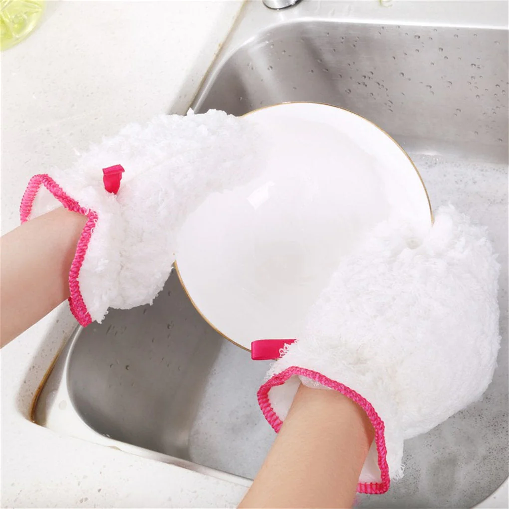 Reusable Waterproof Fiber Dishwashing Gloves - Image 2