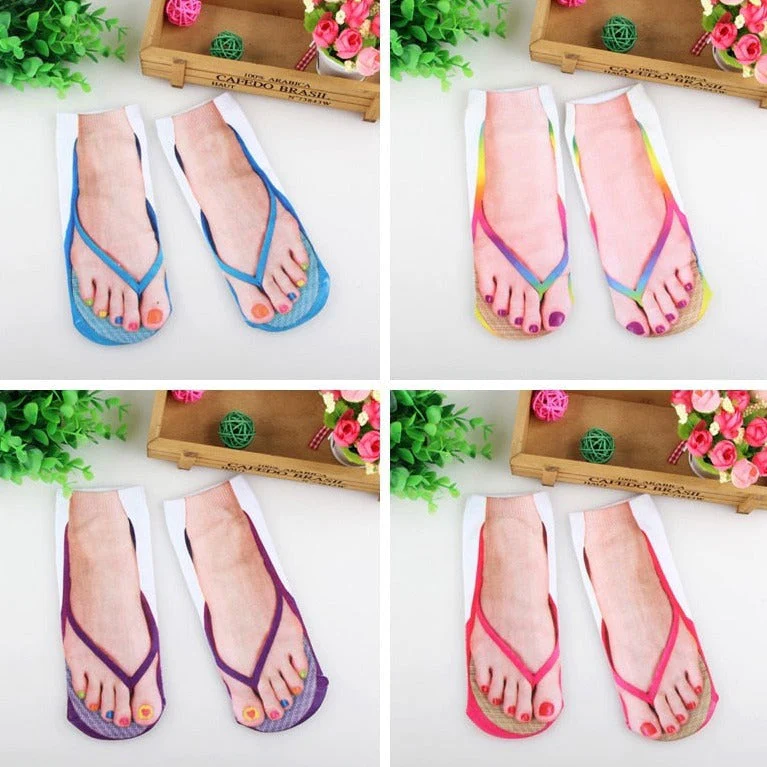 3D Printed Funny Flip Flops Socks - Image 1