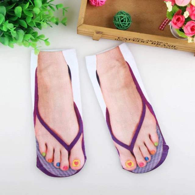 3D Printed Funny Flip Flops Socks - Image 3