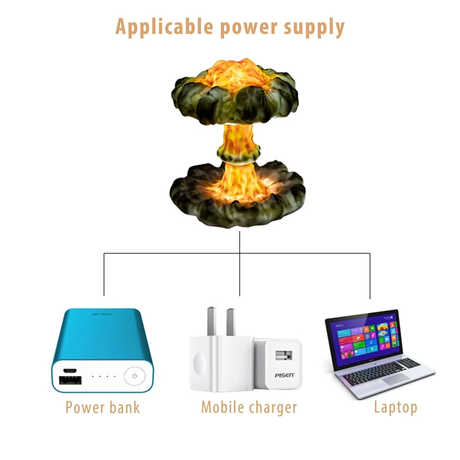 Creative 3D Mushroom Cloud Night Lamp - Image 3