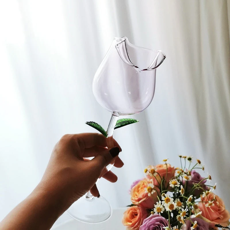 Rose Shape Elegant Wine Glass - Image 2