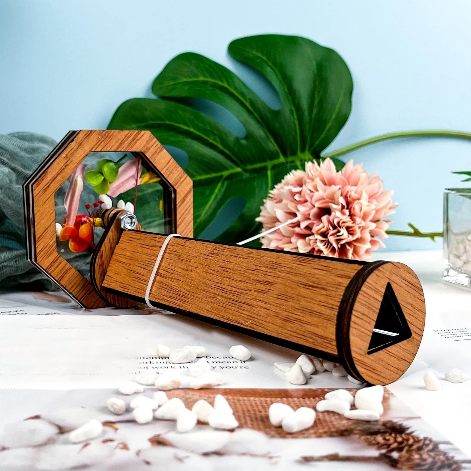 Wooden DIY Kids Kaleidoscope Toy - Image 3