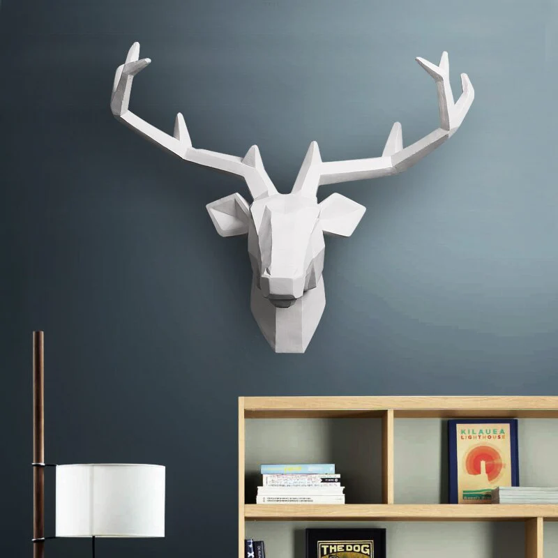 Nordic Style Resin Animal Heads Home Wall Decor - Image 1