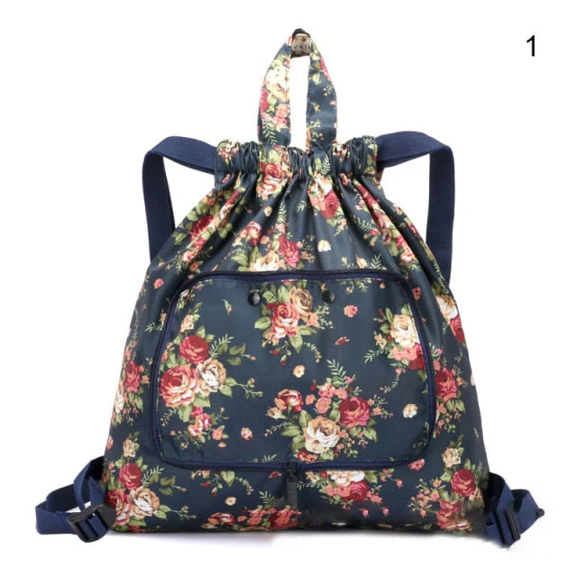 Foldable Large Capacity Flower Travel Backpack - Image 2