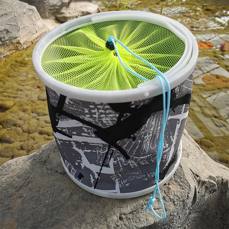 Foldable Canvas Camping Fishing Bucket - Image 3