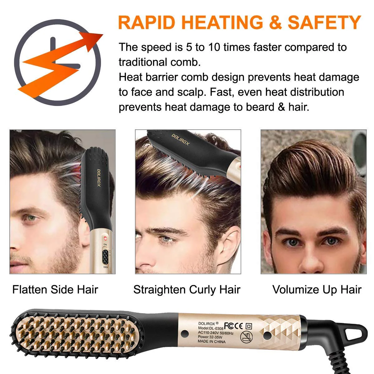 Multifunctional Electric Beard Straightener Brush - Image 3