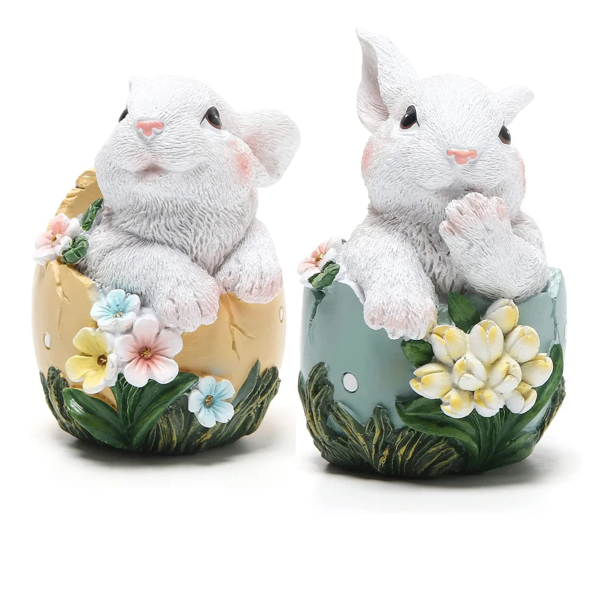 Resin Easter Bunny Eggs Decor - Image 1