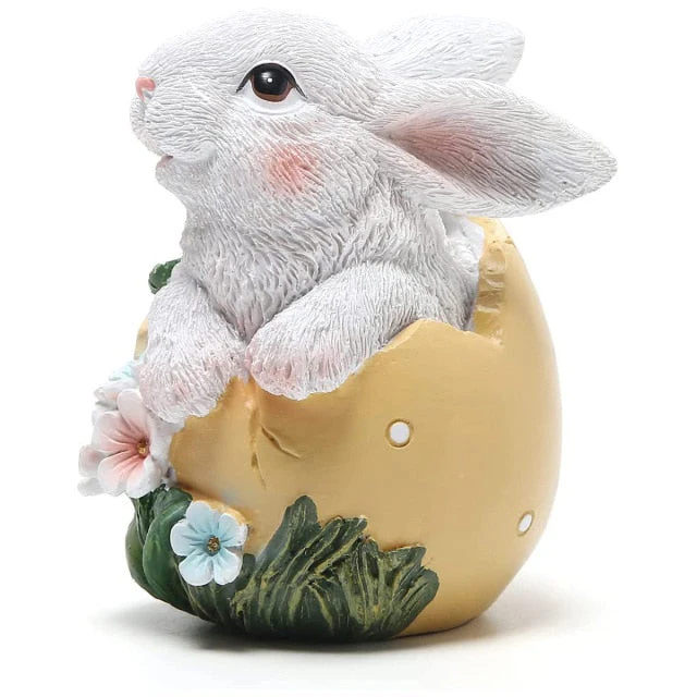 Resin Easter Bunny Eggs Decor - Image 3