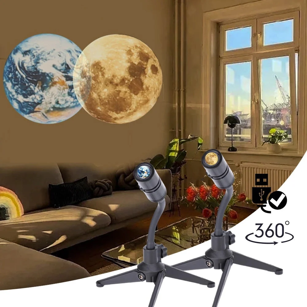 Rotatable Space Earth Mini Led Projector - Image 1