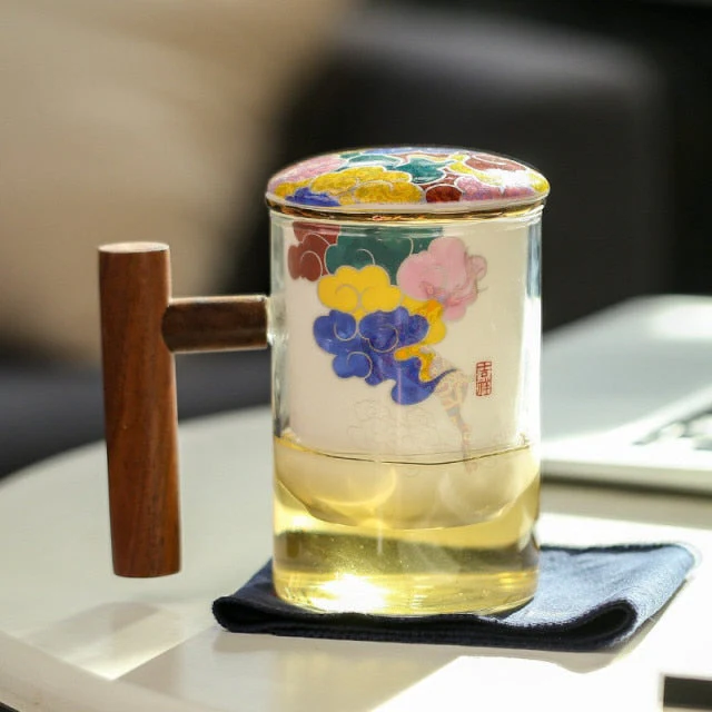 Creative Separated Tea Filter Ceramic Cup Set - Image 3