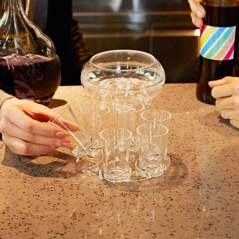 Elegant Glass Party Drink Dispenser Game Set - Image 3