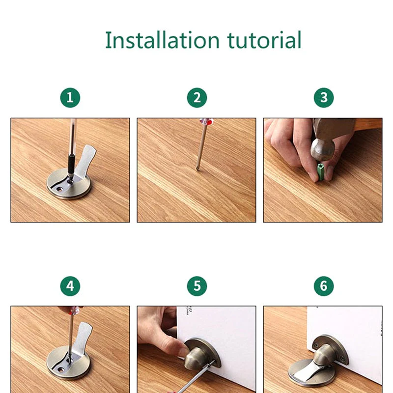 Magnetic Nail-Free Hidden Door Stopper - Image 2