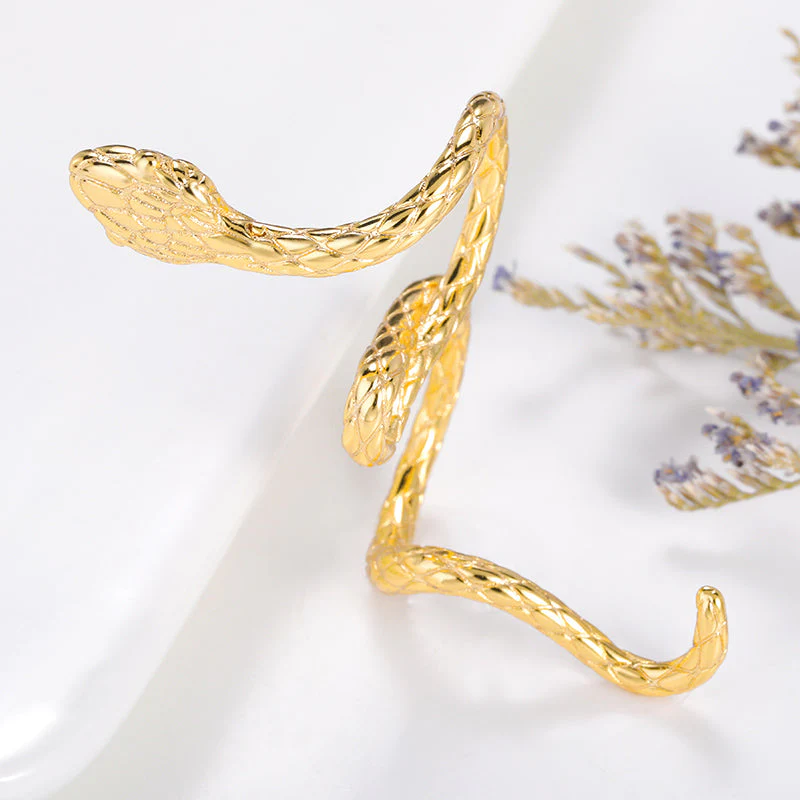 Snake Shape Resizable Two Finger Ring - Image 1