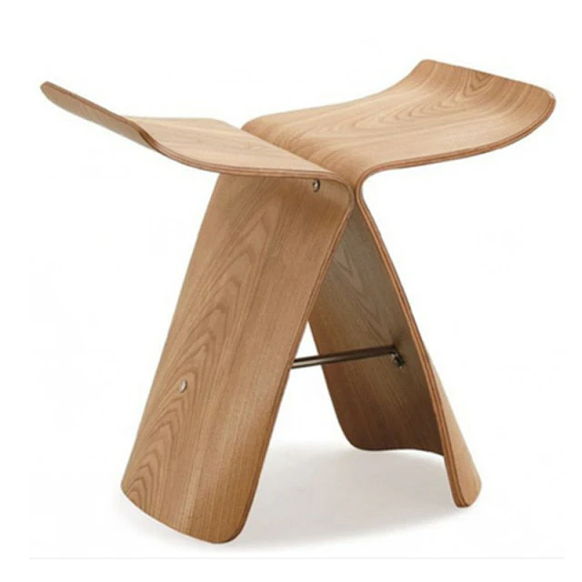 Walnut High Quality Butterfly Stool - Image 3