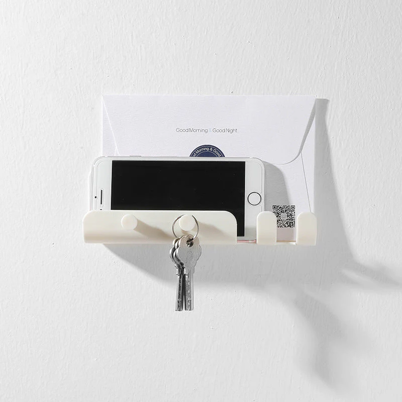 Wall-Mounted Sticky Organizer Phone Holder Rack - Image 2
